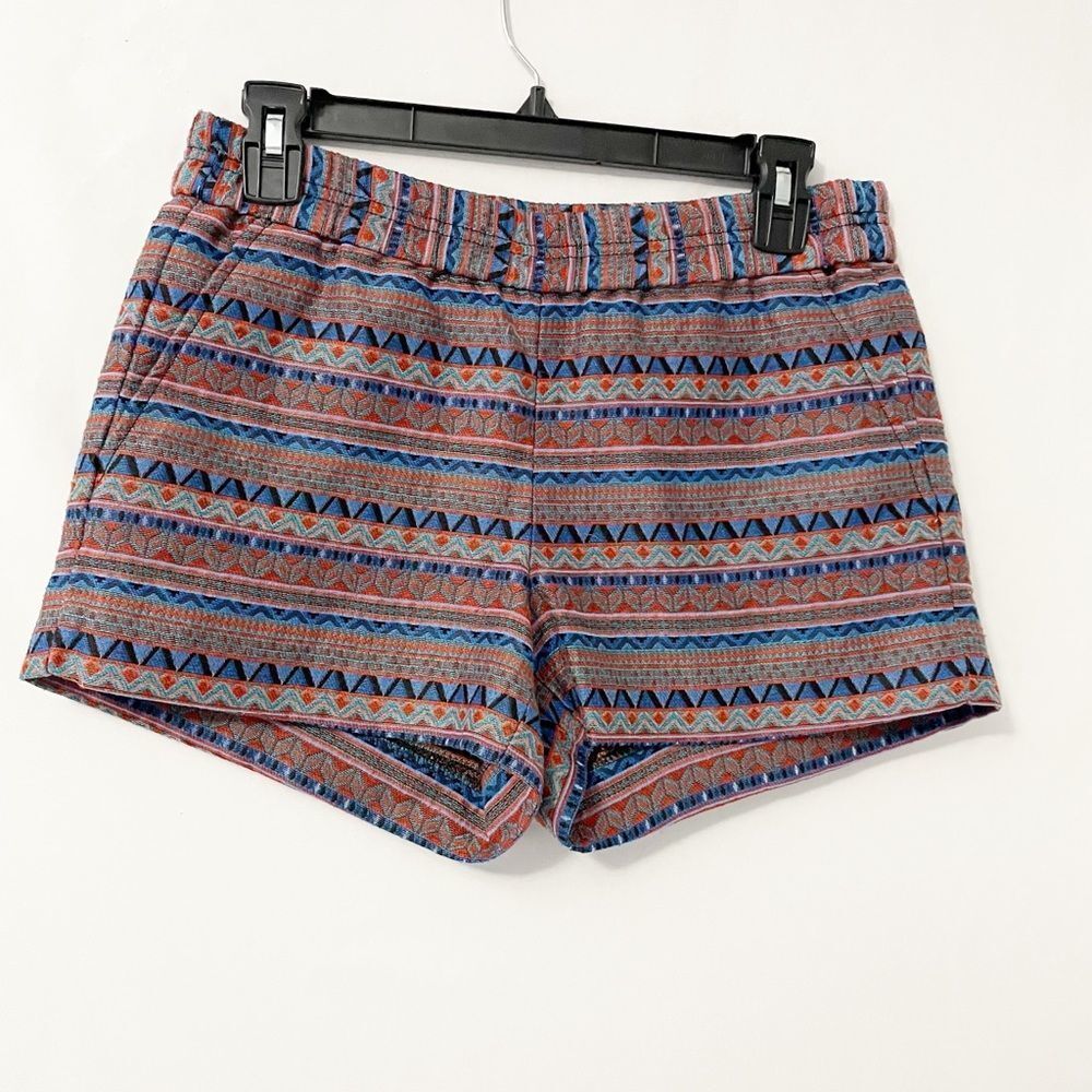 🟢J. Crew Factory Jacquard Multicolor Boardwalk Shorts Size 0 - Picture 2 of 6
